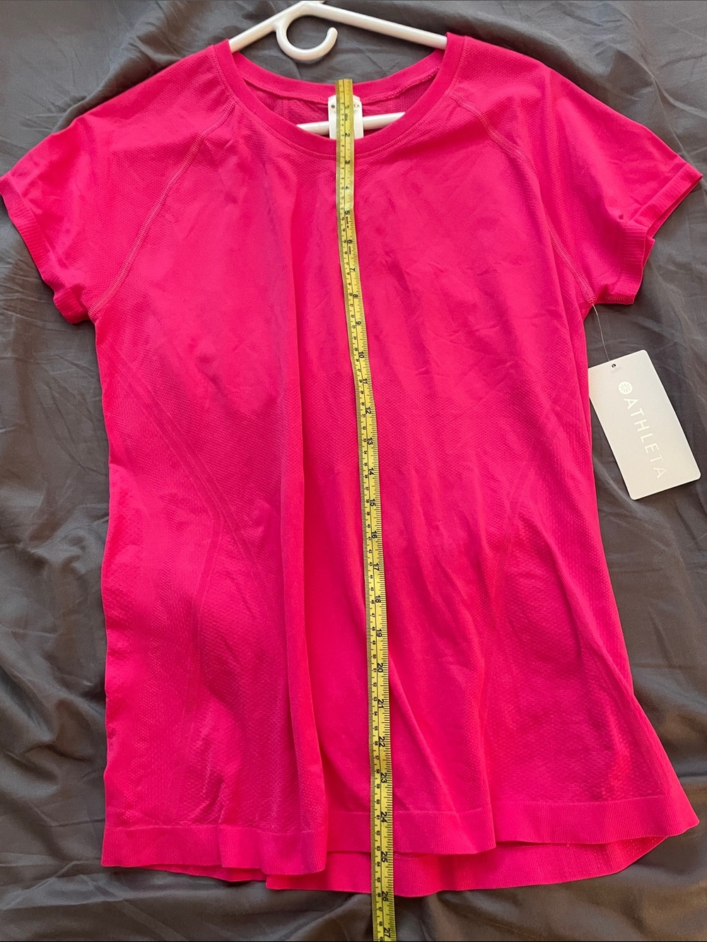 Athleta Bright Pink Momentum Seamless Short-Sleeve Active Tee - Picture 5 of 10